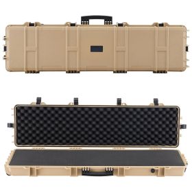 VEVOR Hard Rifle Case, Lockable Rifle Case with Pre-cut Foams, 50 in Movable Gun Storage with Wheels