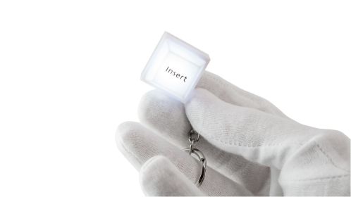 Insert Keyboard Keychain for LED Lit and Easy Battery Replacement