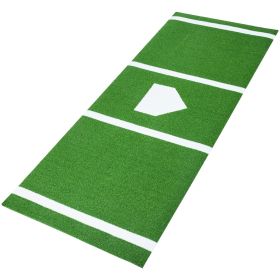 10x3.8 ft Baseball Softball Hitting Batting Mat, Indoor/Outdoor Anti-Slip Anti-Fade Softball Mat