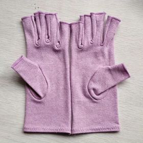 1pair Fingerless Compression Gloves For Arthritis; Carpal Tunnel; Swelling; Tendonitis & Hand Discomfort (Order A Size Up) (Color: Purple, size: M)