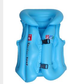 Swim Vest For Kids ; 4-12 Years Old Inflatable Swimming Floaties With Adjustable Safety Buckle & Dual Airbags For Boys Girls; Water Vest For Pool (Color: Blue, size: S (10KG-20KG))