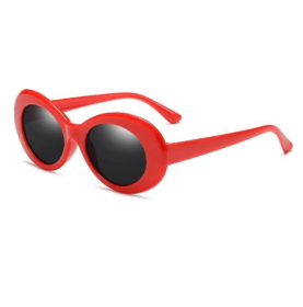Sunglasses Retro Oval Goggle,vintage Clout Sunglasses Unisex Retro Oval Clout Goggles Sunglasses (Color: Red)