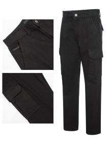 Men's Cargo Pants (Color: Black, size: 30)