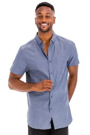 Weiv Men's Casual Short Sleeve Solid Shirts (Color: White, size: M)