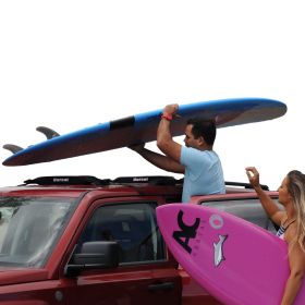 DORSAL Wrap-Rax Surfboard Soft Roof Rack Pads with Tie Down Straps, 19/28" Long (Pair), Universal Car Roof Rack for Longboard, Paddleboard, Snowb (size: 28)
