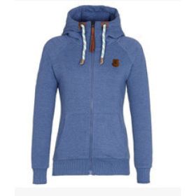Women's Sport Cardigan Side Zipper Hoodie (Option: Blue-M)