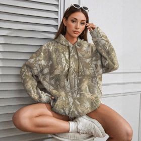 Hoodie Hot Sale Long Sleeve Jungle Maple Leaf Branches (Option: Color 3-M)